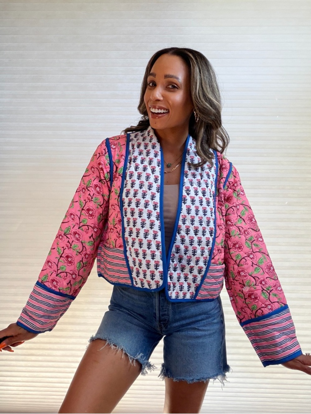 Retro Style Reversible Quilted Jacket